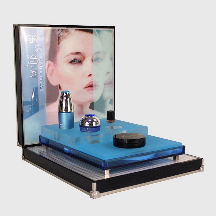 Luxury Lighted Acrylic Makeup Display Stand China Manufacturer