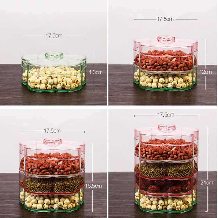 Stackable Clear Acrylic Nut Organizer Candy Box