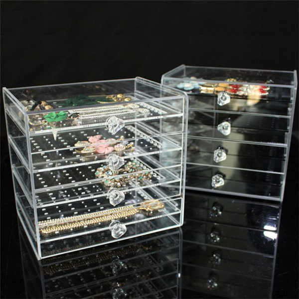 Acrylic Jewelry Organizer Storage Box Earring Display