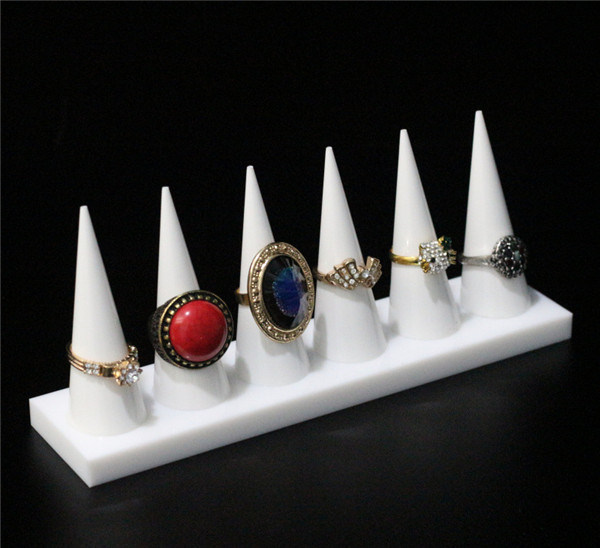 New 6 Finger Jewelry Ring Display Holder Stand