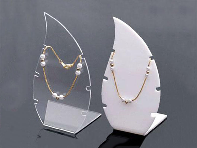 Leaf Shape Acrylic Necklace Display Stand Factory display