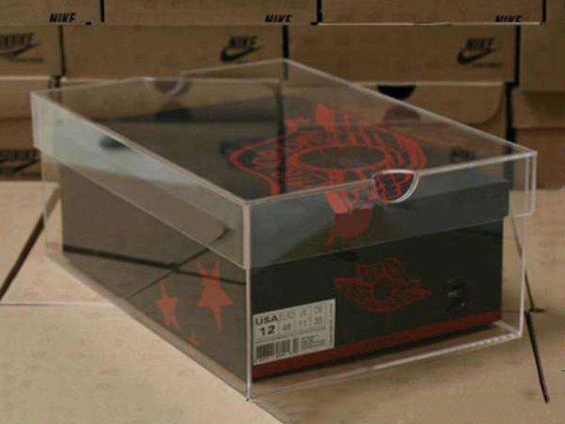 Transparent acrylic brand shoes display box display