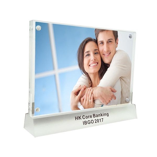 Magnetic Portrait T Shaped Menu Sign Holder Acrylic Desktop Photo Frame