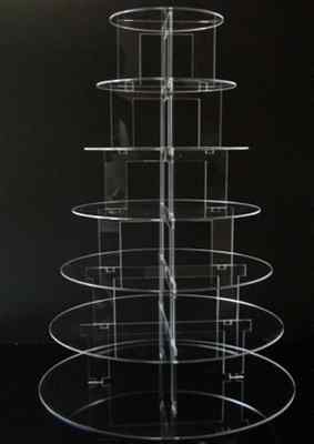 7 Tier Acrylic Cupcake Stand Party Wedding Cake Circular Display