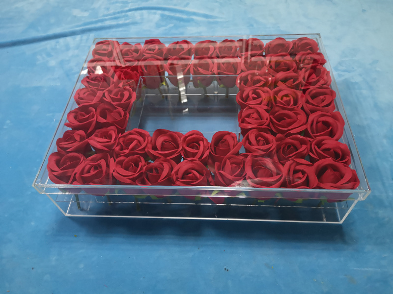 Waterproof 51 Roses Acrylic Packing Box