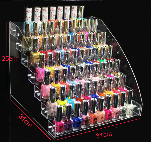 Acrylic Nail Polish Table Rack Cosmetic Organizer Display