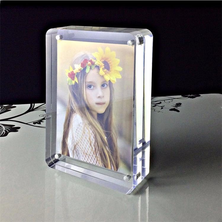 Wholesale Custom 5X7 Acrylic Deep Sublimation Antique Wedding Baby Double Magnetic Picture Photo Frame