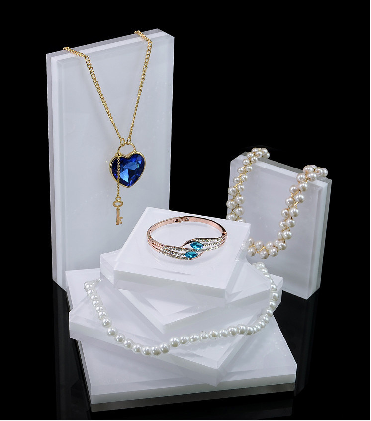 Different Colors, 5 Blocks Acrylic Jewelry Set Display