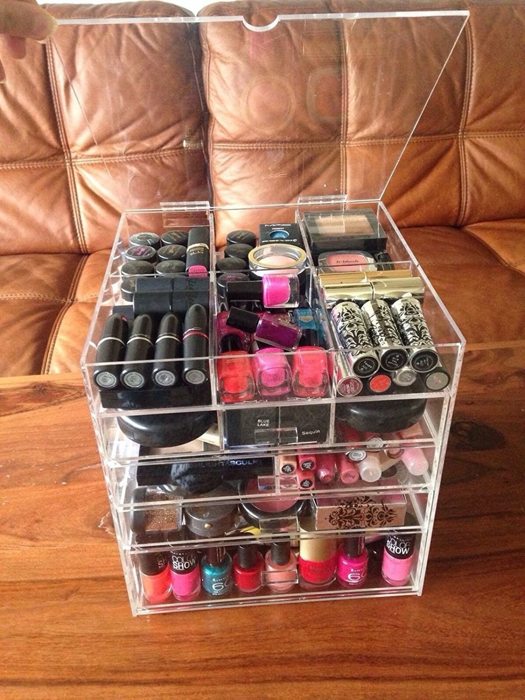 Fashion Clear Acrylic Makeup Organizer with Drawers