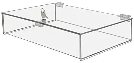 Best Selling Acrylic Hinge Box Clear Acrylic Storage Box with Lock and Lid