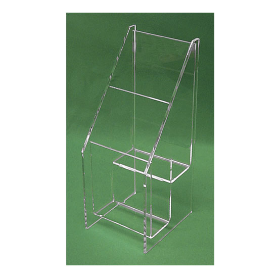 2 Pocket Tiered Brochure Holder for 8.5&quot;W x 11&quot;H full sheet brochures