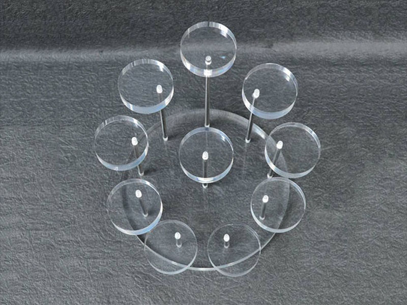 Multiple round acrylic diamond ring display stand display