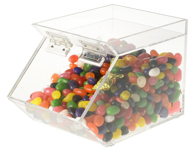 Custom Acrylic Candy Sweet Cookies Snack Bread Store Case Box