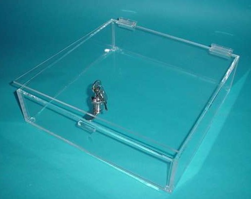 Clear acrylic box with lock and