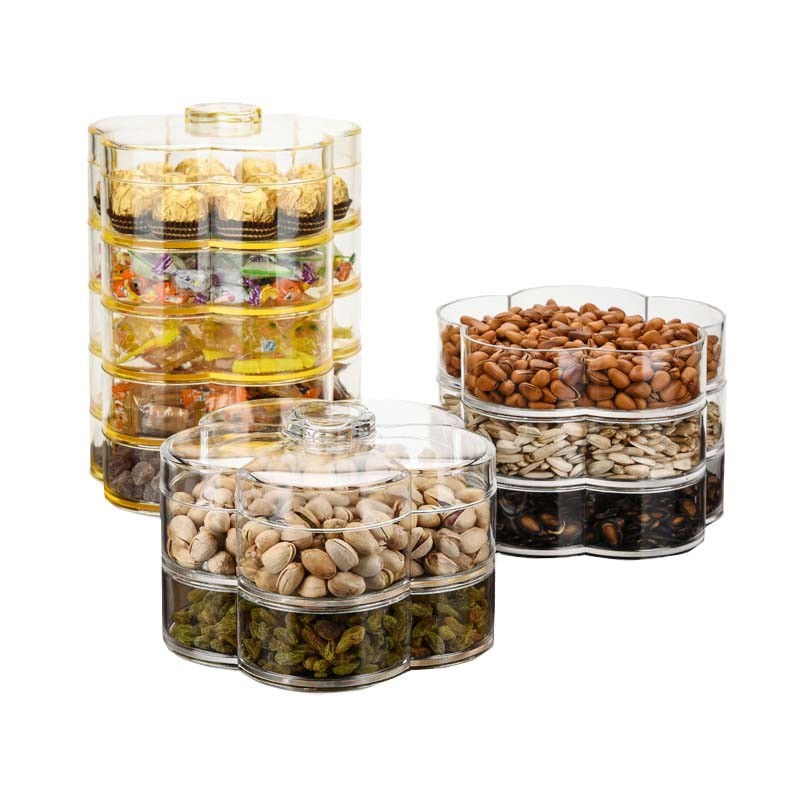 Stackable Clear Acrylic Nut Organizer Candy Box