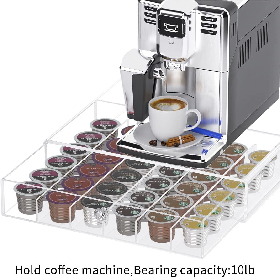 Customized Size Clear Wholesale Acrylic Coffee Pod Box