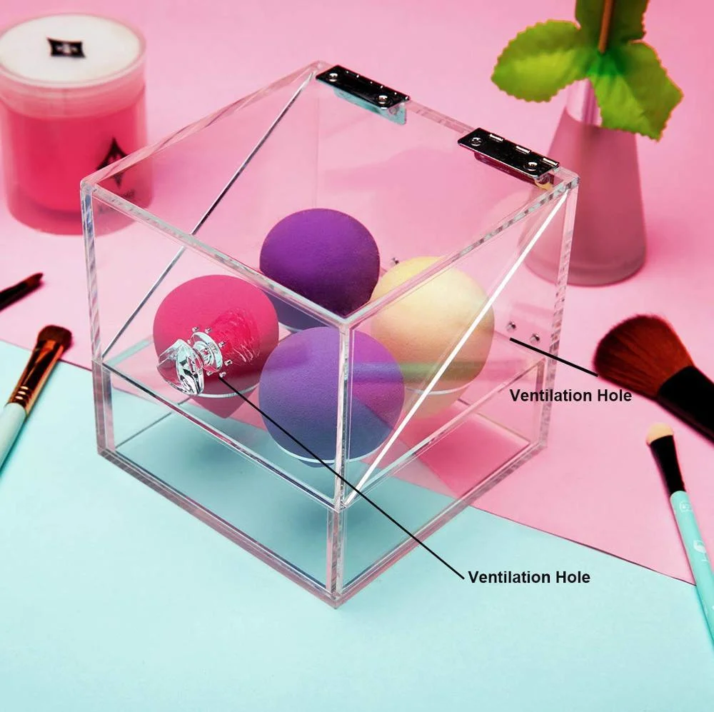 Acrylic Makeup Beauty Stand Acrylic Sponge Holder