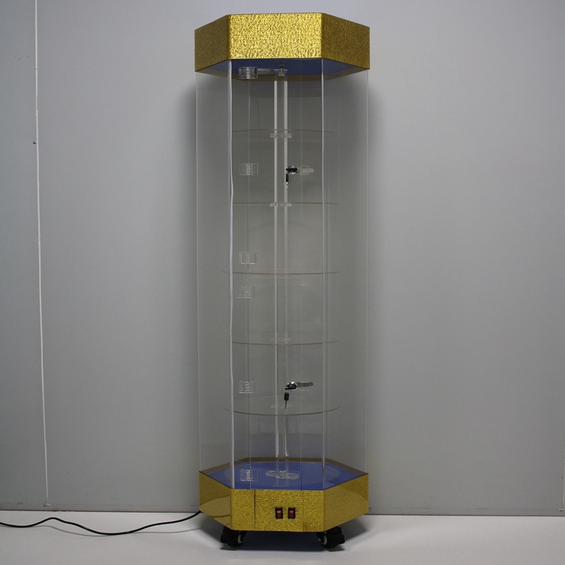 Hexagonal Acrylic Display Book Cabinet