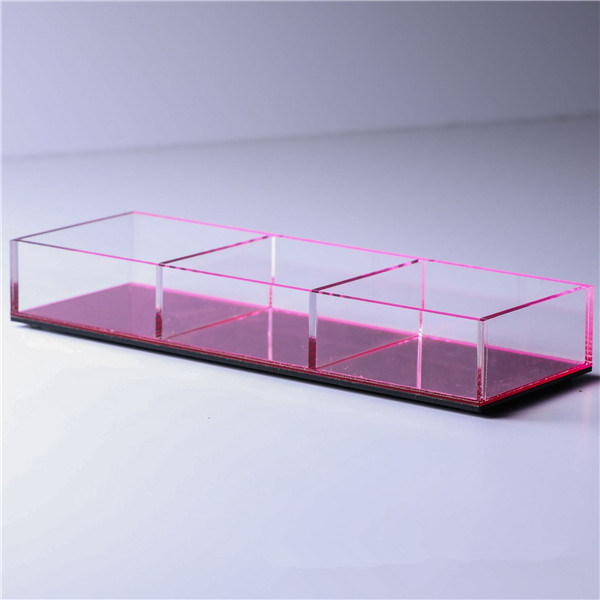 4-Section Acrylic Vanity Tray Jewelry Storage Box, Acrylic Serving Tray