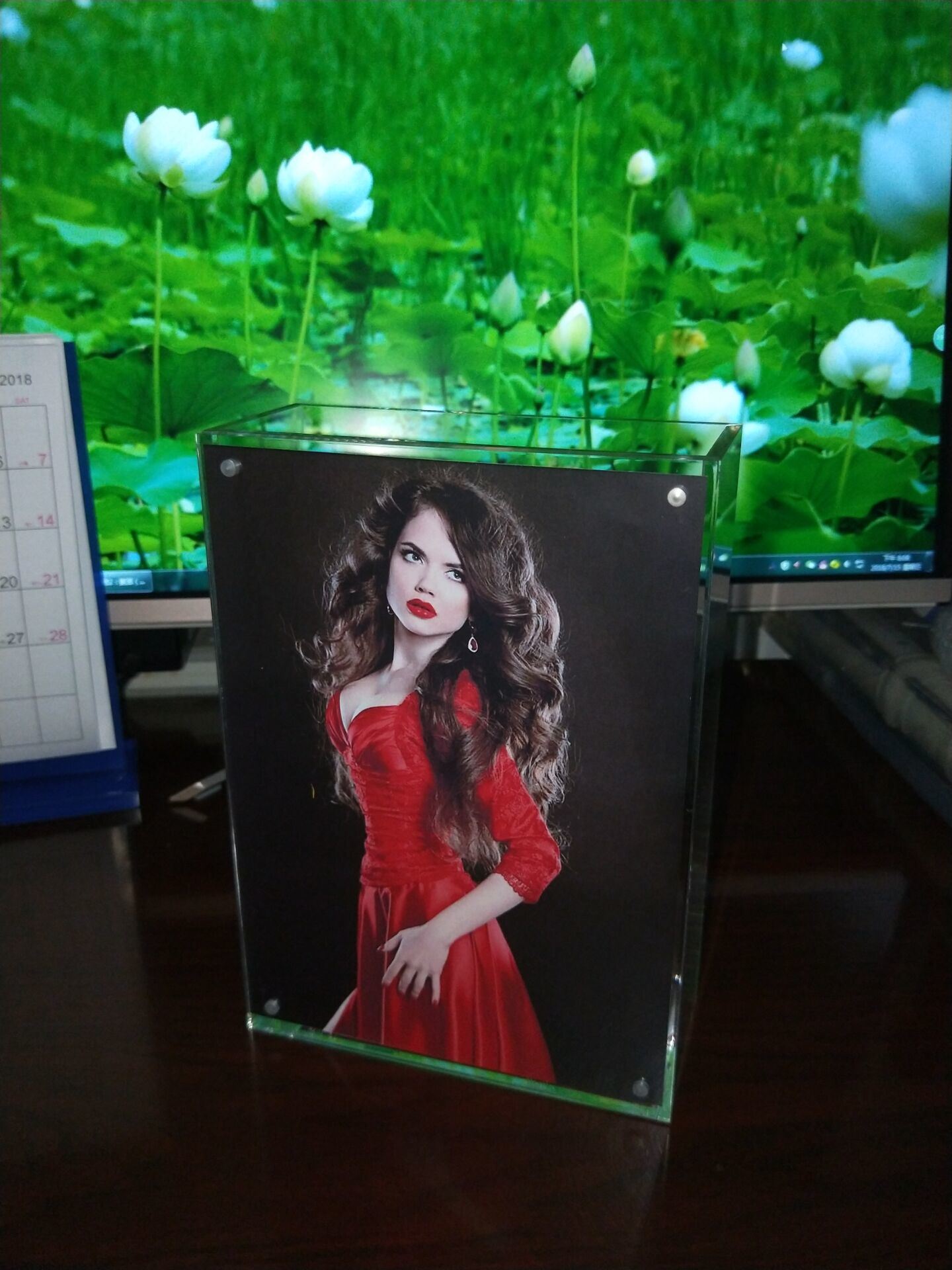 2019 Fashion Promotion Gift Acrylic Box Magnet Photofunia Photo Picture Frame