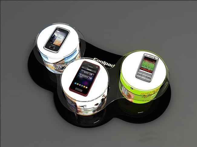 Transparent acrylic cell phone stand