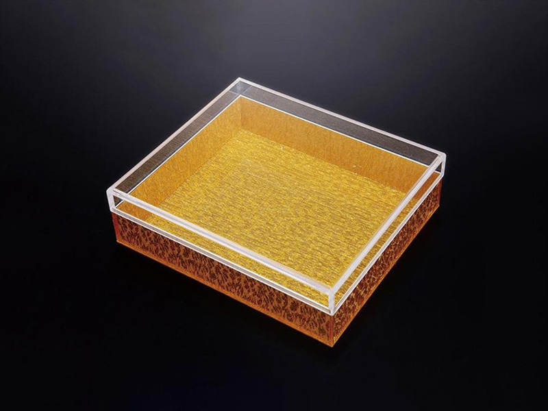 Transparent acrylic gold jewelry display box display