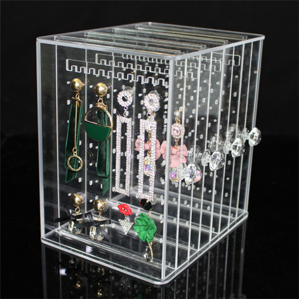 Acrylic Jewelry Organizer Storage Box Earring Display