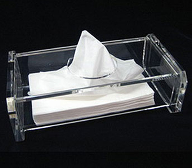 Acrylic tissue box