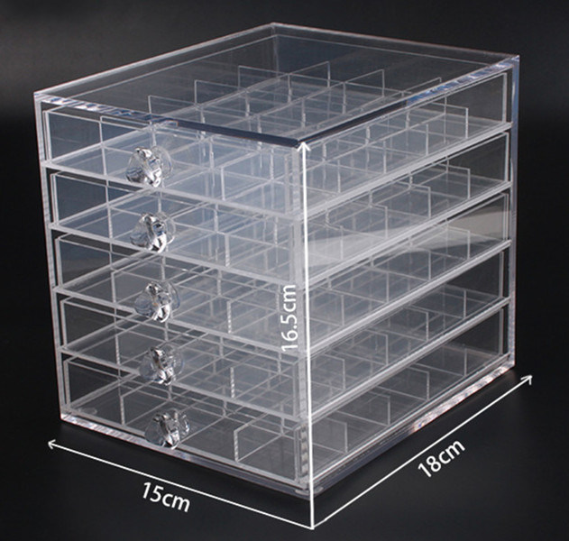 4/5 Drawer Acrylic Watch Bracelet Cosmetics Organizer Pop Store Jewelry Display