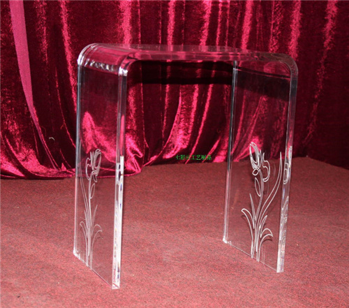 Deluxe Waterfall Bench Set, Acrylic Furniture, Acrylic Table, Acrylic &quot; U &quot; Shape