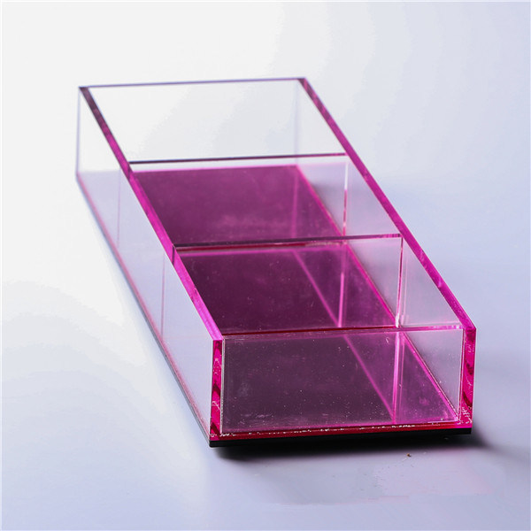 4-Section Acrylic Vanity Tray Jewelry Storage Box, Acrylic Serving Tray