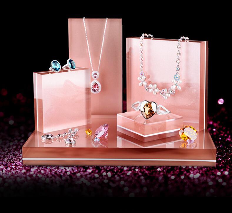 Acrylic Block Jewelry Display Rack