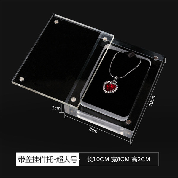 Acrylic Necklace Pendant Display Box Jewelry Packing Gift Box