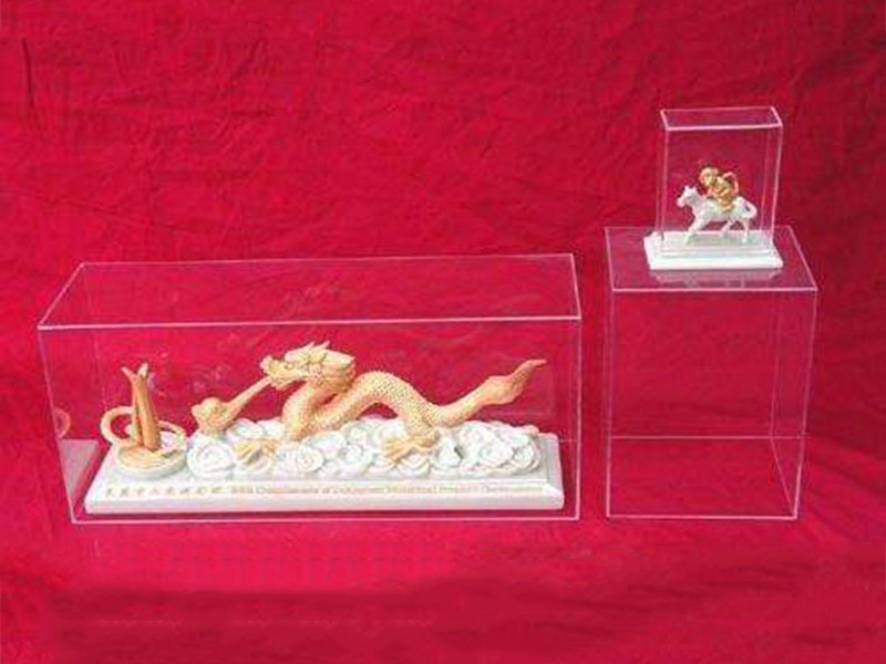 Transparent Acrylic Gold Antique Display Box Order display