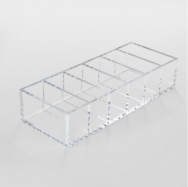 Clear Acrylic Makeup Powder Puff Organizer with 6 Slots