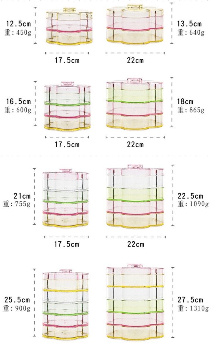 Stackable Clear Acrylic Nut Organizer Candy Box