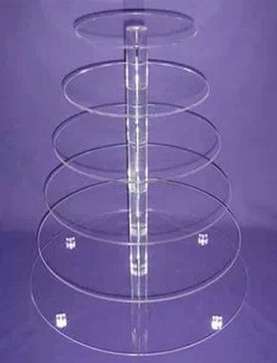 7 6 5 4 3 Tier Crystal Clear Circle Round Acrylic Cupcake Tower Stand Wedding Birthday Cake Plate Ca