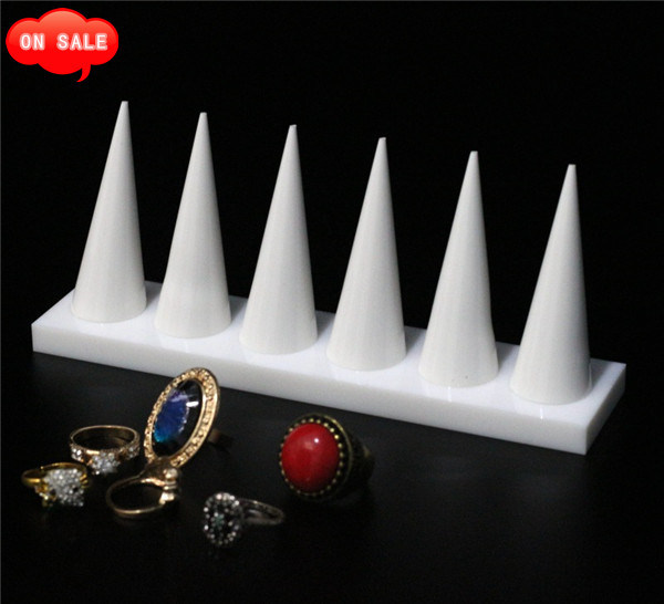 New 6 Finger Jewelry Ring Display Holder Stand