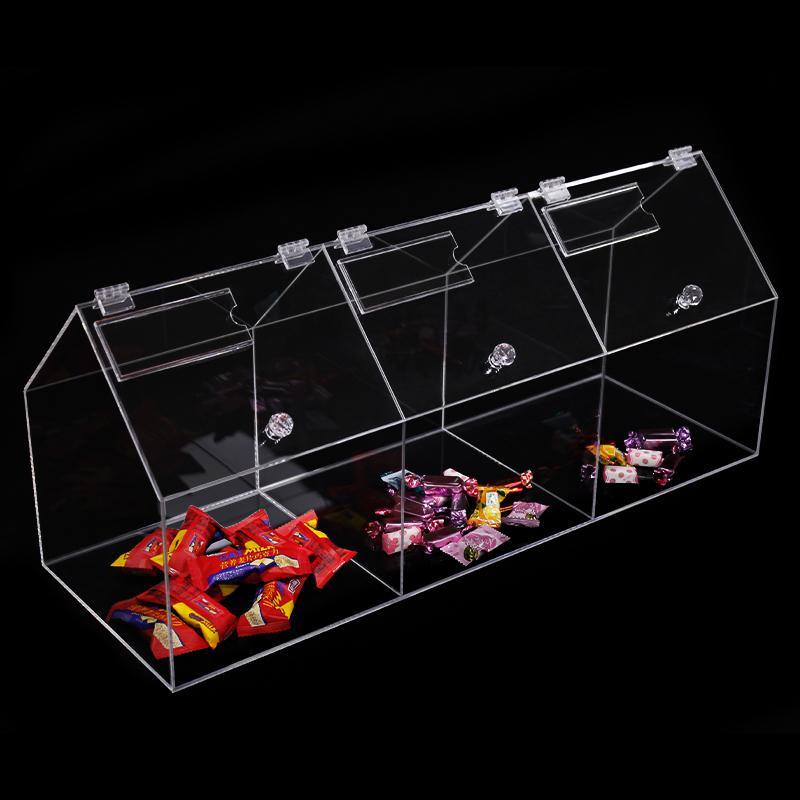Custom Size Transparent Acrylic Candy Storage Display Cookie Box Food Display Stand Nuts Fruit Organ