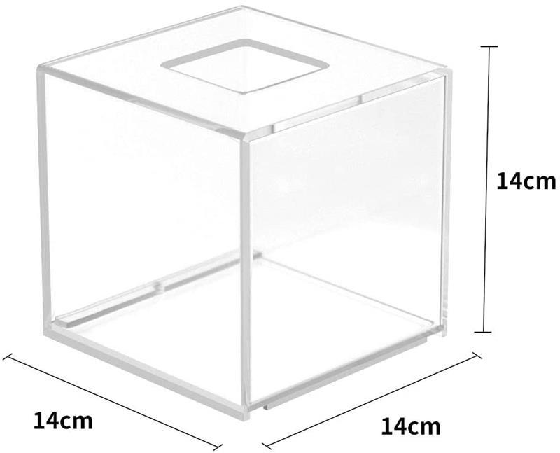 Clear Square Acrylic Box for Bathroom Bedroom Acrylic Tissues Paper Holder