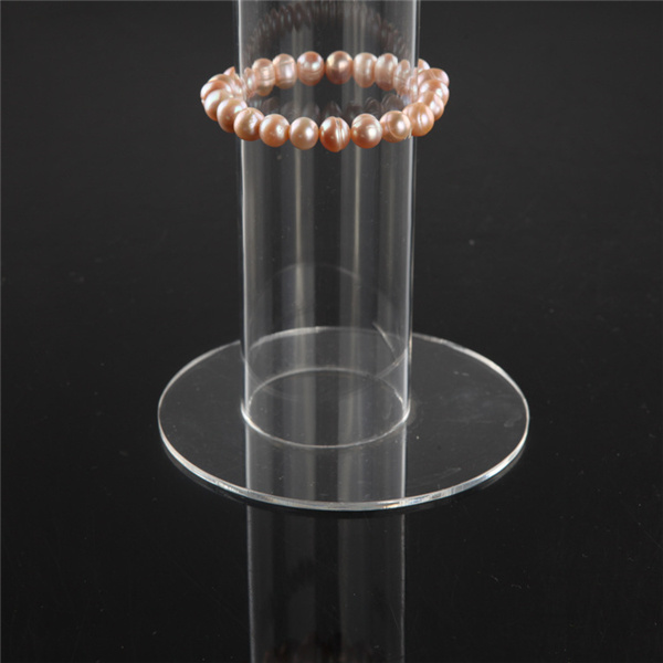 Acrylic Tube Jewelry Bracelet Display Stand Vertical Tower Bangle T-Bar Display