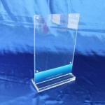 Customize Clear Display Desktop Acrylic Menu Holder