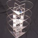 4 Tier square clear acrylic cup cake candy pastry display