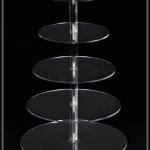 5 Tier Round Acrylic Wedding Dessert Stand/Cupcake Stand/Cake Stand