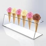 New Customzied Clear Arrival Acrylic Icecream Holder