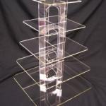 5 Tier square clear acrylic cup cake candy pastry display