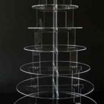 7 Tier Acrylic Cupcake Stand Party Wedding Cake Circular Display